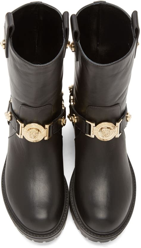 versace boots black|versace shoes official website.